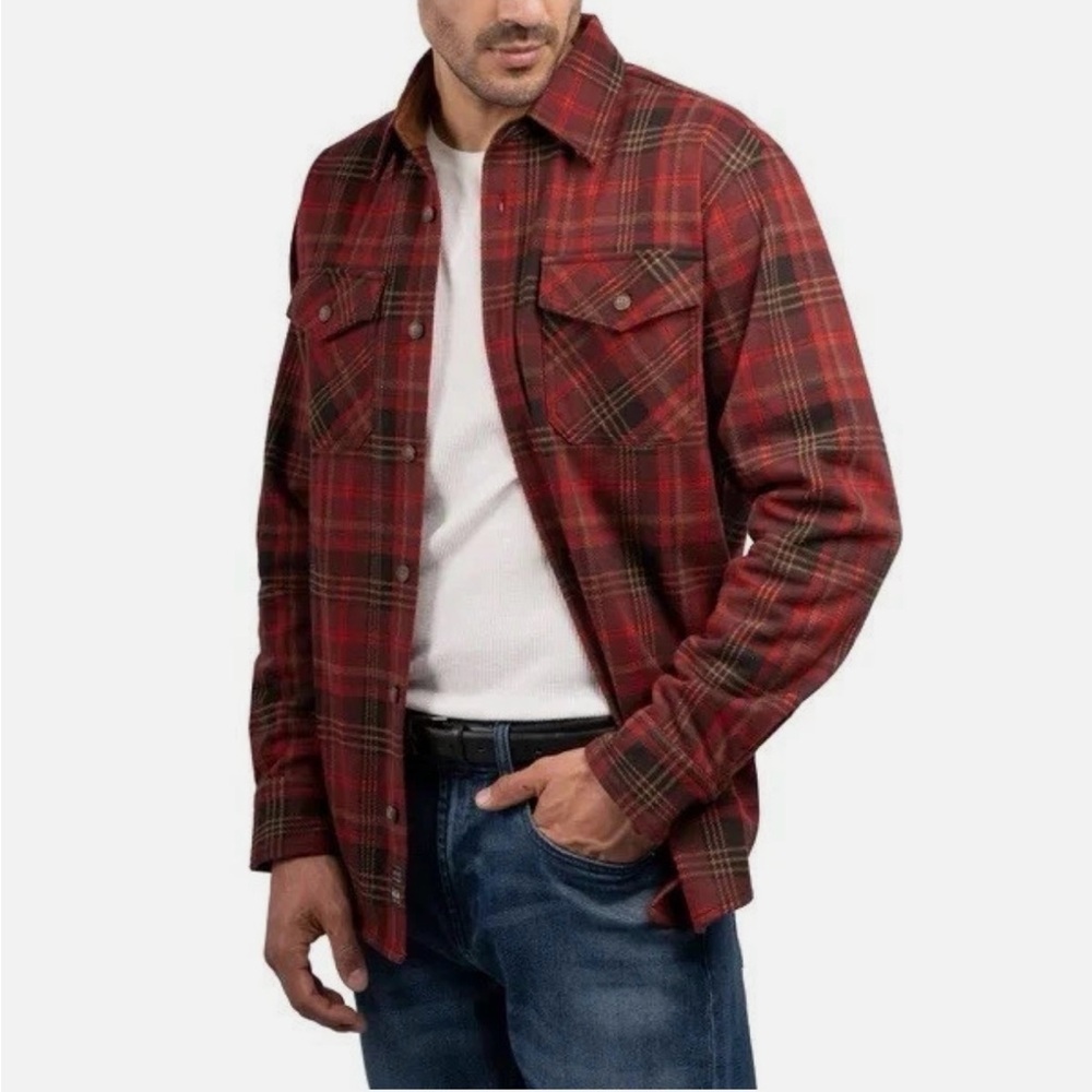 Jachs Red Plaid Casual Button Down Shirt - Picture 4 of 7